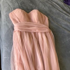 Revelry Rosalie Tulle Convertible Dress Blushing Peach, Size 8 petite maxi